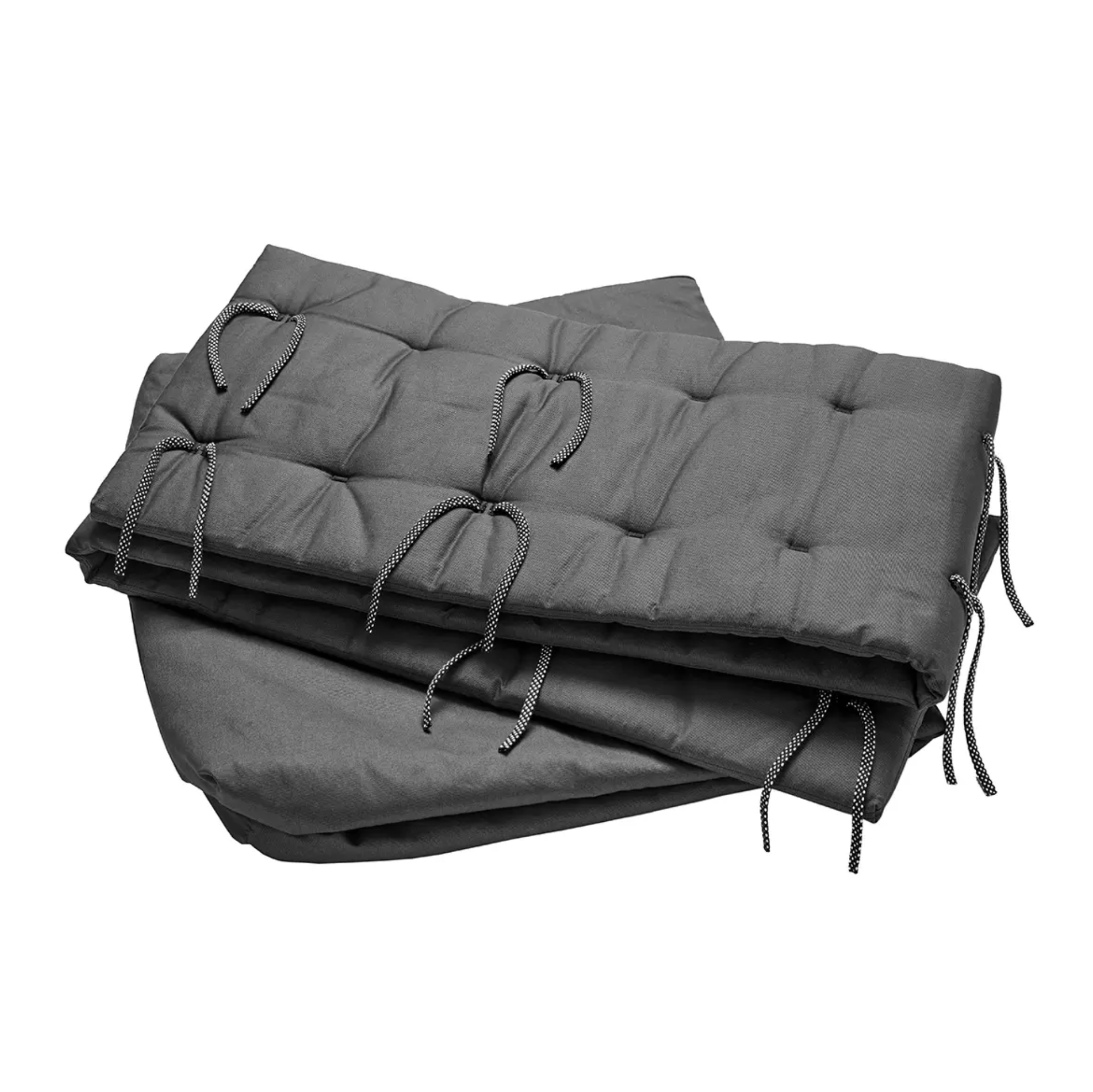 Leander ORGANIC Linea Luna Cot Bumper Cool Grey Whole Bubs