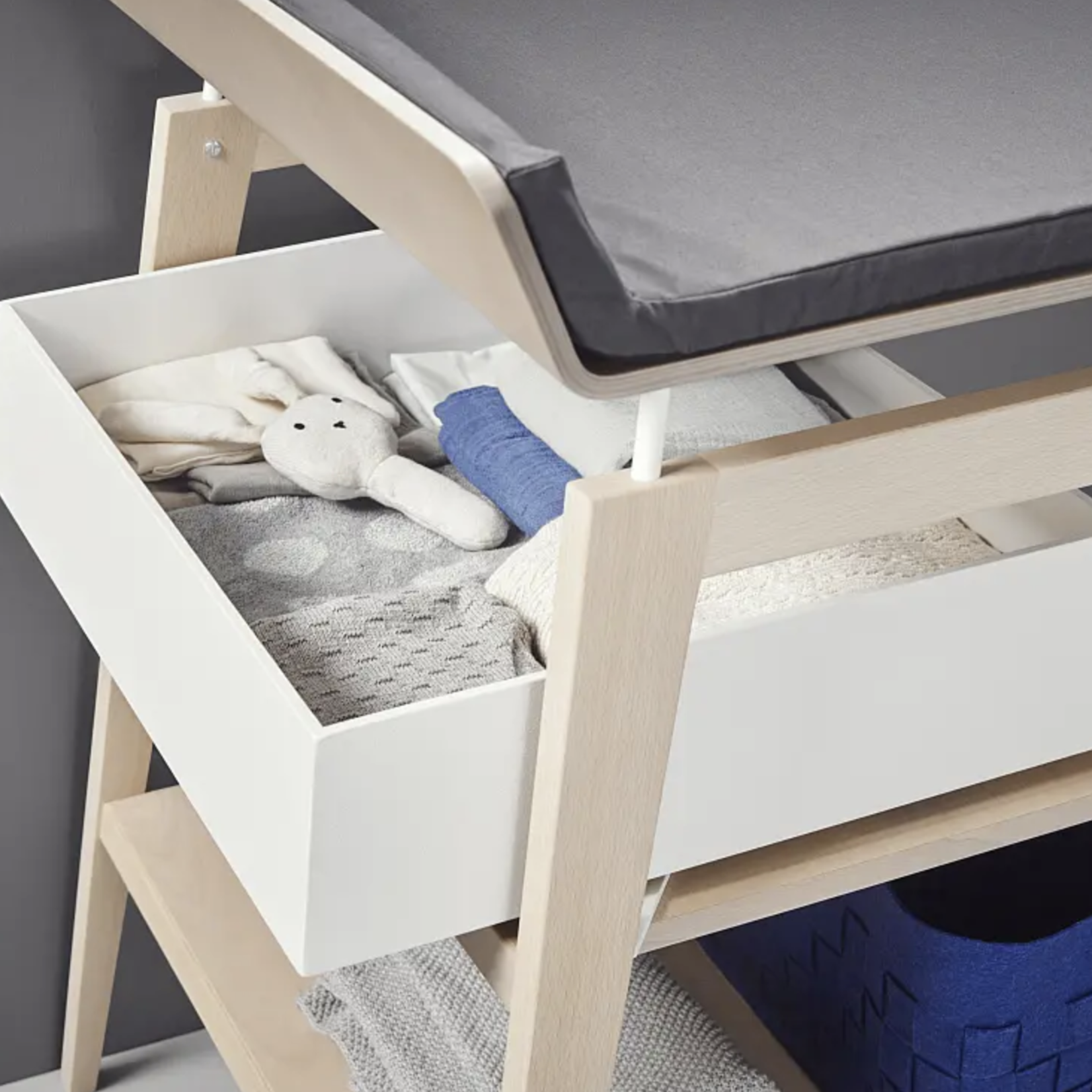 Leander ORGANIC Linea Change Table Mat CoverCappucino Whole Bubs