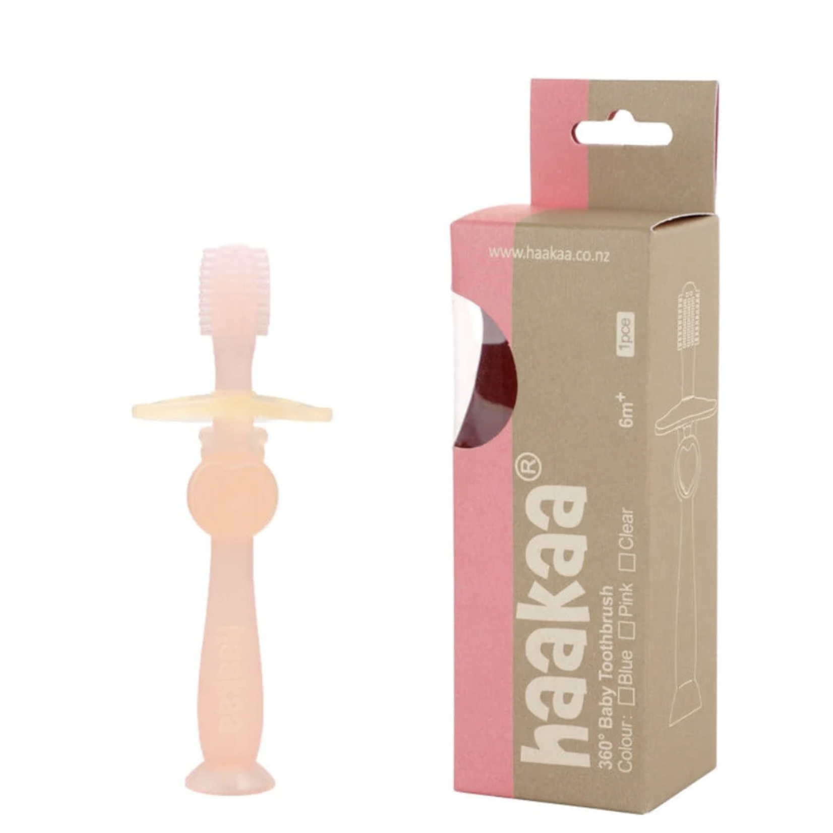 Haakaa 360° Silicone Toothbrush Pink