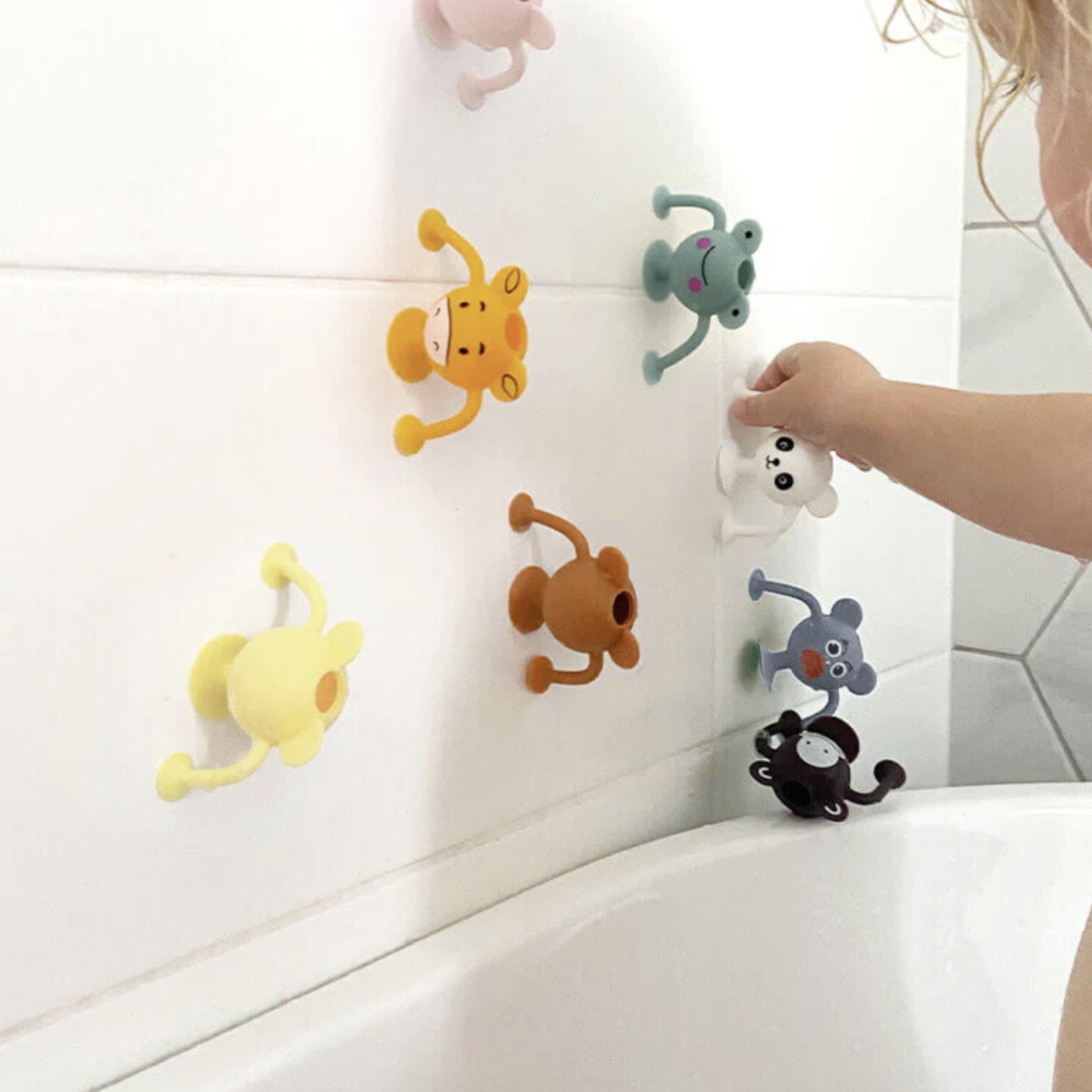 Cherub Baby SILICONE SUCTION TODDLER BATH TOYS 12PK – ENTIRE ZOO COLLECTION - PASTEL