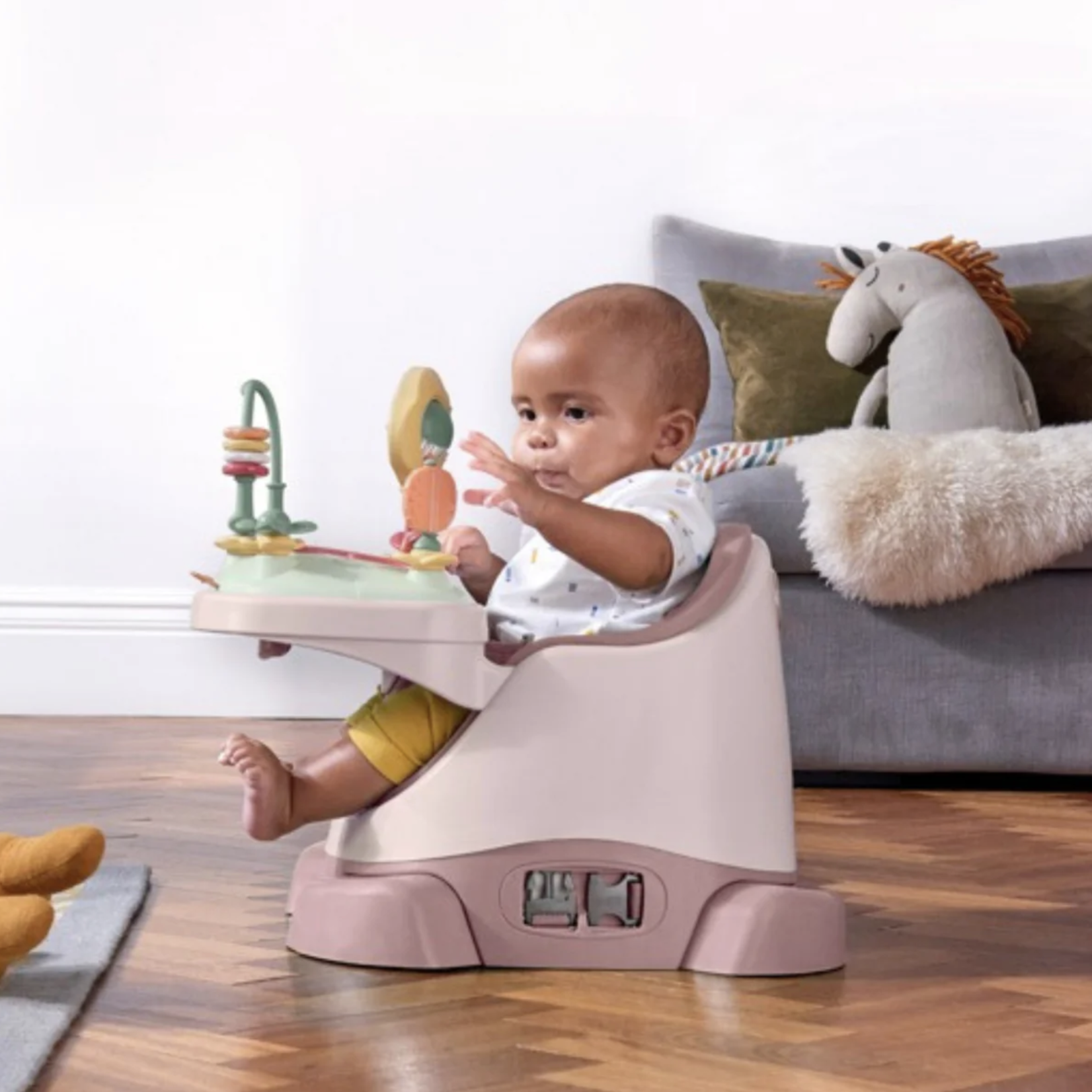 Mamas & Papas Bug 3-in-1 Floor & Booster Seat with Activity Tray - Blossom