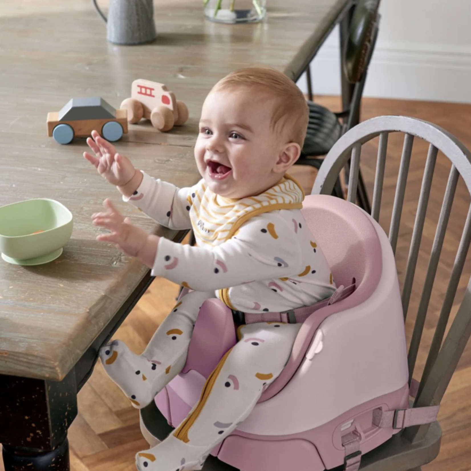 Mamas & Papas Bug 3-in-1 Floor & Booster Seat with Activity Tray - Blossom