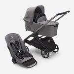 Bugaboo Dragonfly bassinet and seat pram- Grey mélange sun canopy, grey mélange fabrics, graphite chassis