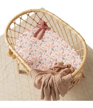 Snuggle Hunny Bassinet Sheet / Change Pad Cover Palm Springs