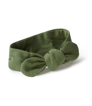 Snuggle Hunny Topknot Headband Olive Ribbed