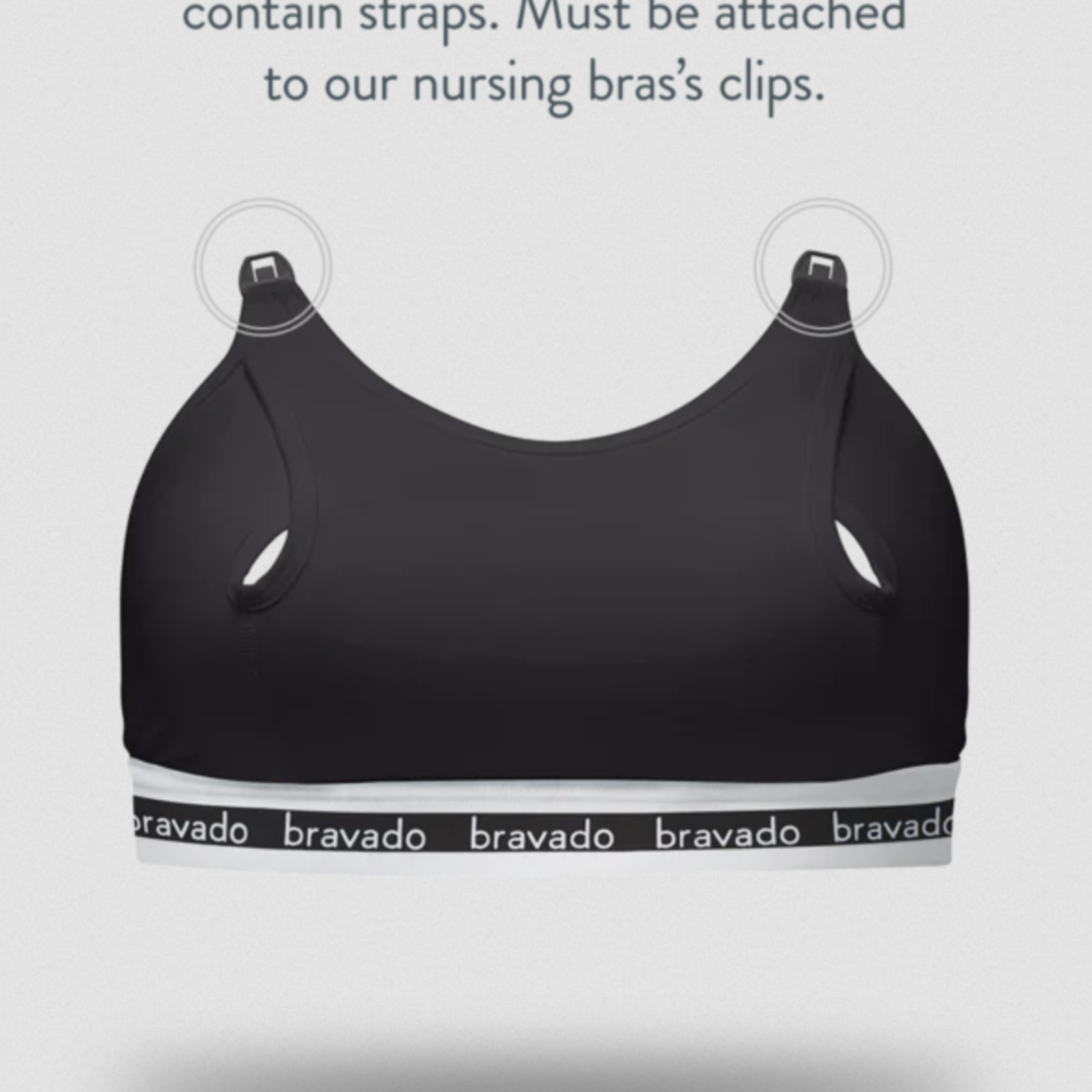 Bravado Clip And Pump Hands-Free Nursing Bra Accessory - Sustainable Black