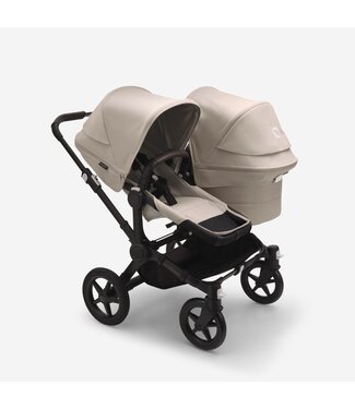 Bugaboo Donkey 5 Duo bassinet and seat pram-Desert taupe sun canopy, desert taupe fabrics, black chassis