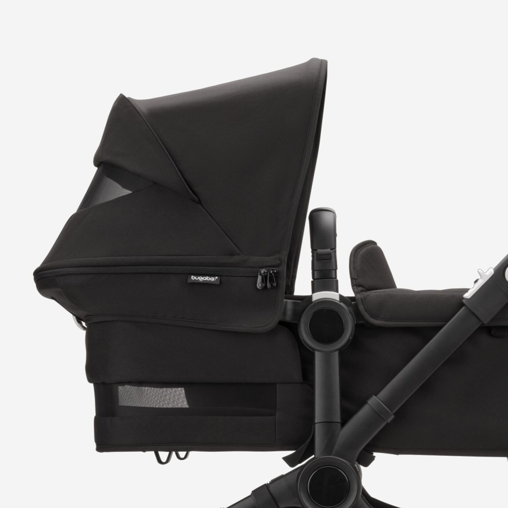 Bugaboo Donkey 5 Duo bassinet and seat pram-Forest green sun canopy, forest green fabrics, black chassis