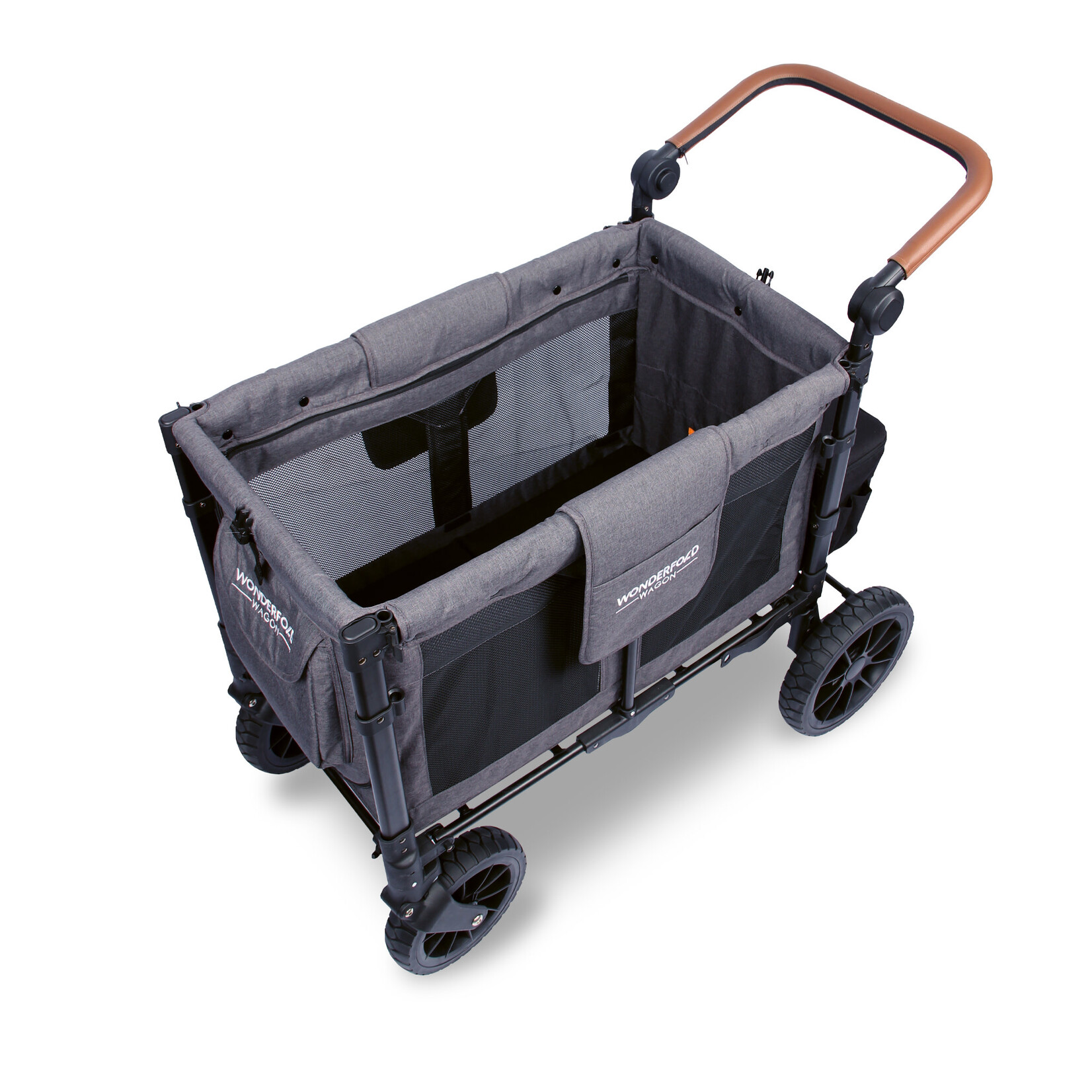 Wonderfold W2 Luxe - Double Wagon - Charcoal Grey with Black Frame