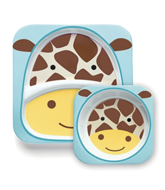 Skip Hop Zoo Melamine Plate & Bowl Set-Giraffe