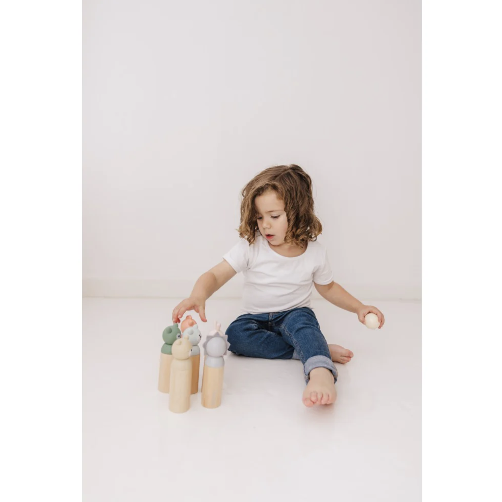 Bubble Wooden Animal Bowling Set