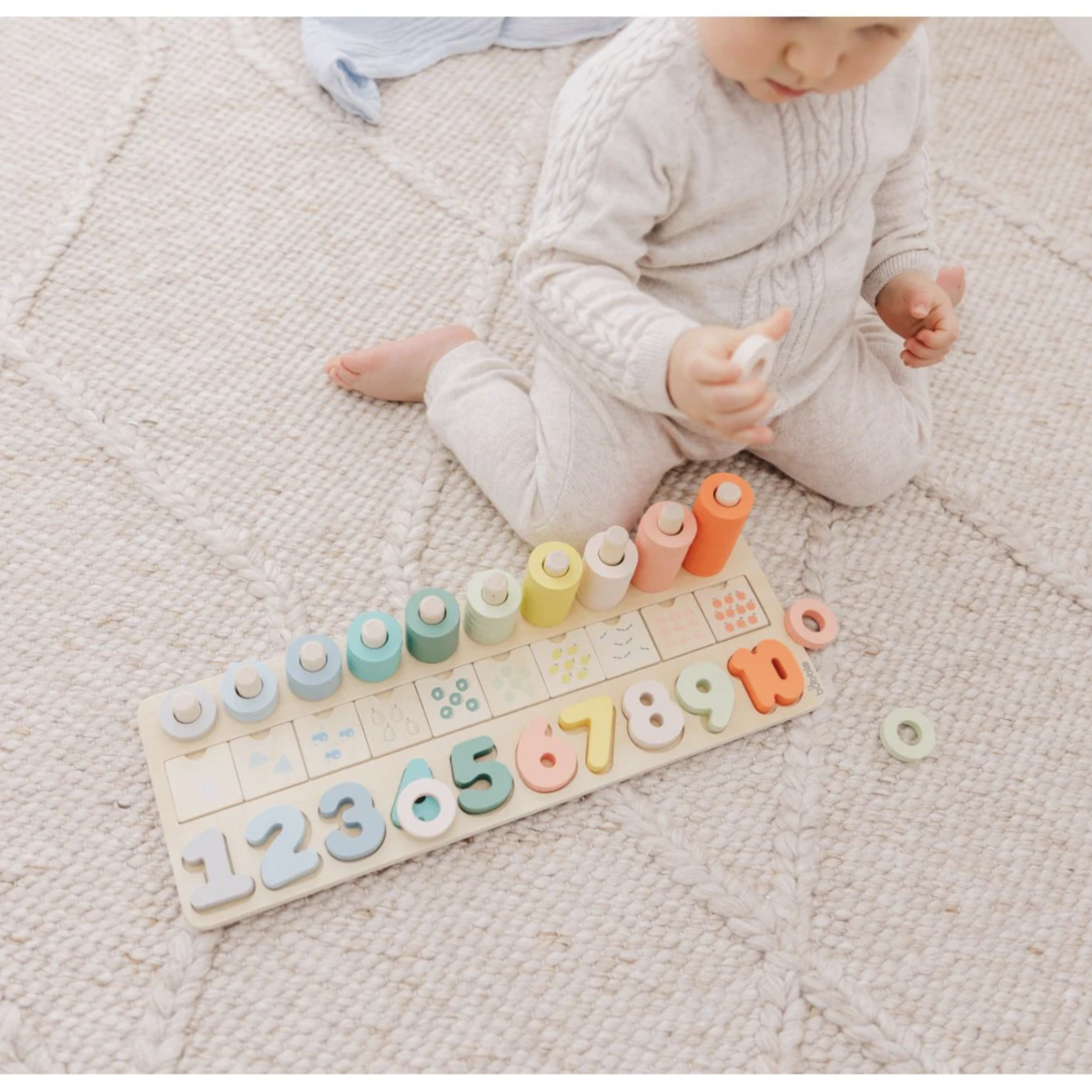 Bubble Wooden Numbers & Blocks Counting Set