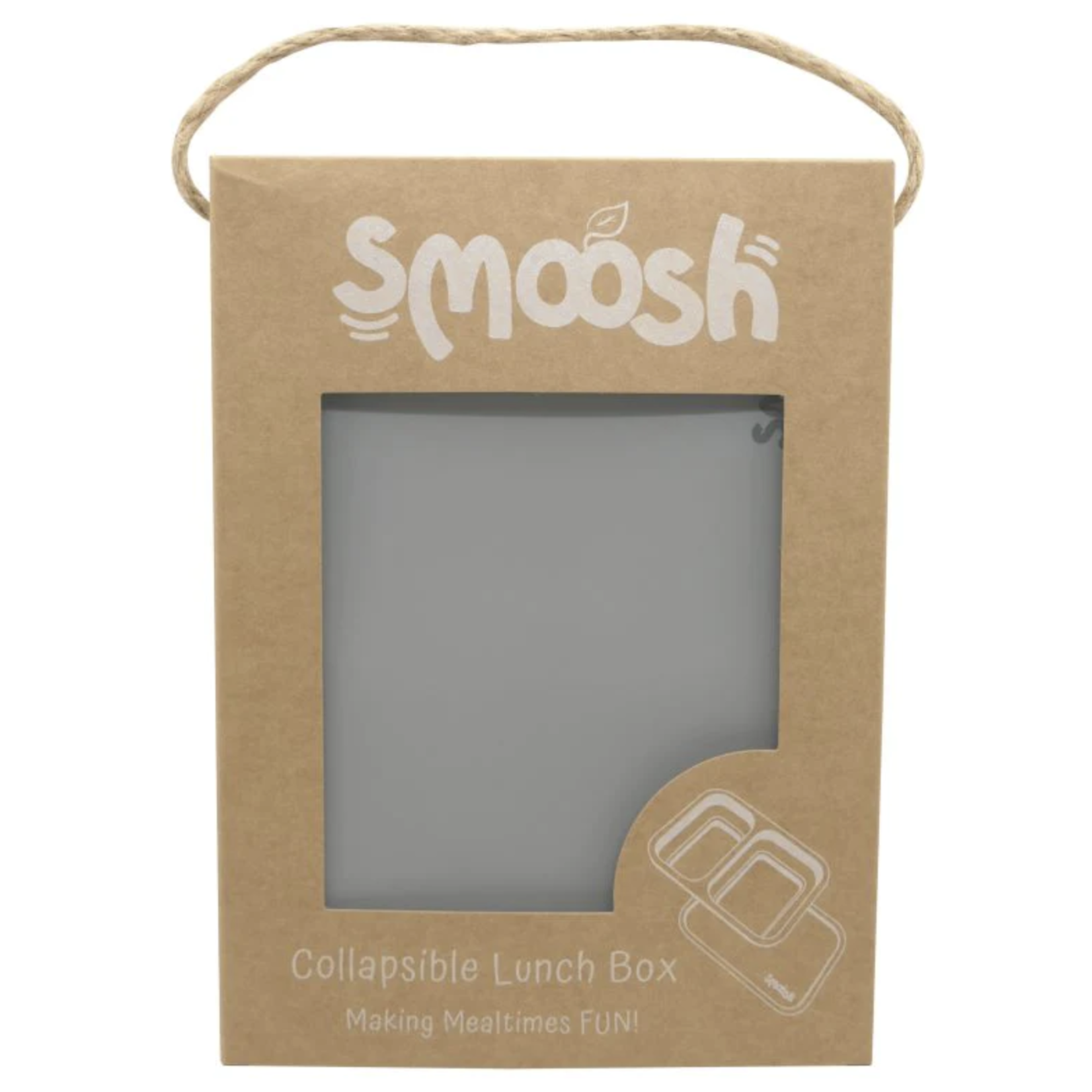 Brands4kids Smoosh Pink Silicone Collapsible Lunch Box Grey