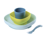 BEABA Silicone Suction Meal Set-Blue