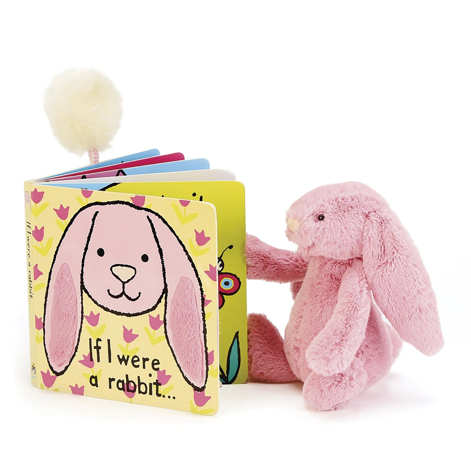 Jellycat If I Were A Rabbit Board Book - Pink