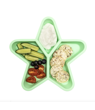 Little Woods NON-TOXIC SILICONE DIVIDED STAR PLATE Mint