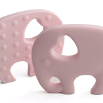 Little Woods ELEPHANT SILICONE TEETHER Baby Pink