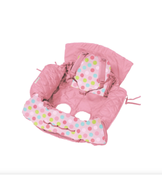 Playette Shopping Trolley and High Chair Cover Pink Butterfly-Dots