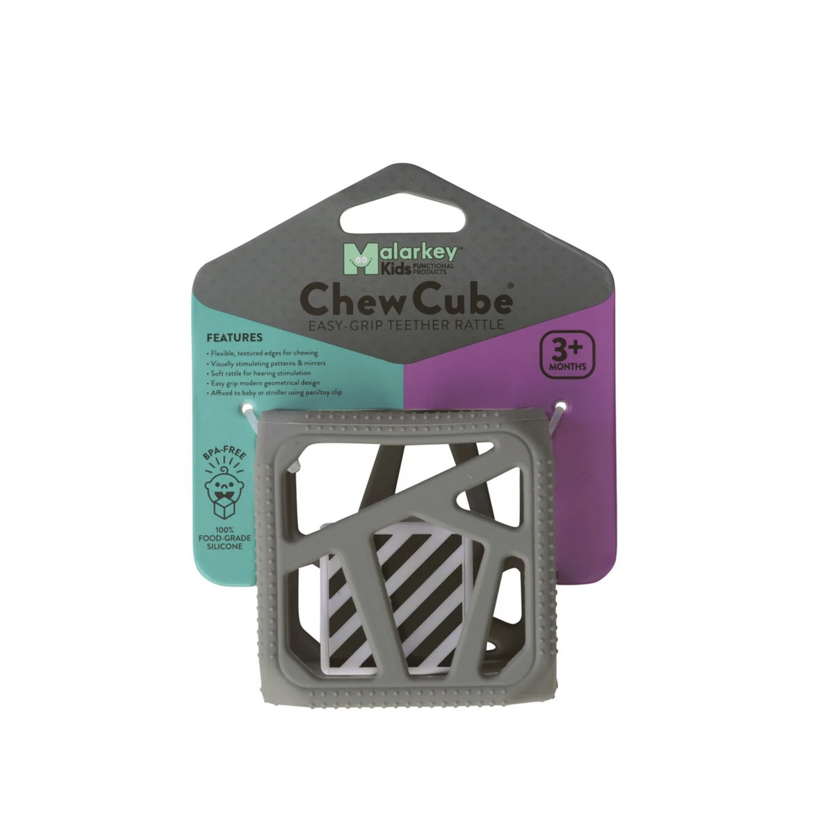Malarkey Kids Chew Cube 3m+ grey
