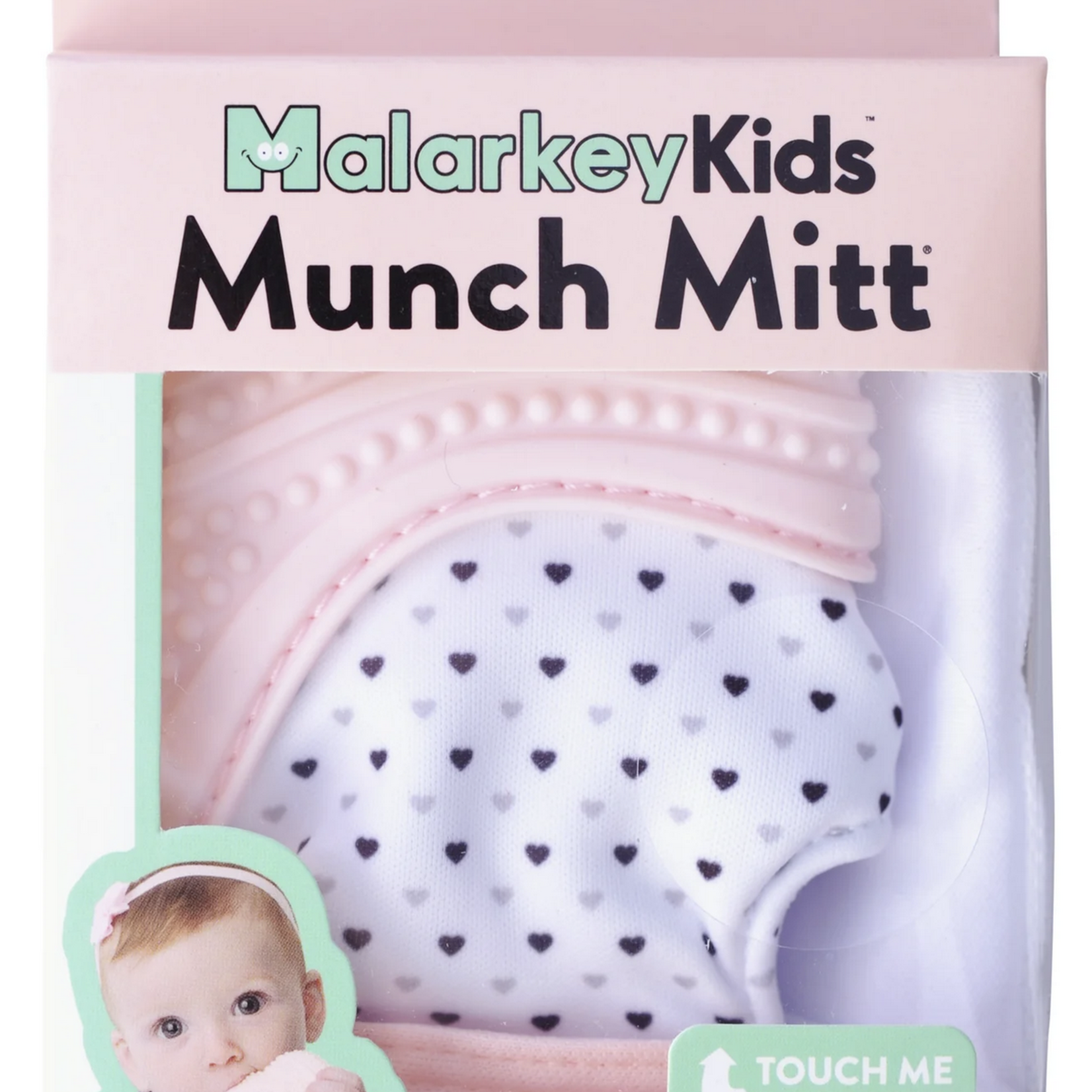 Malarkey Kids Munch Mitt Teething Mitten Pastel Pink