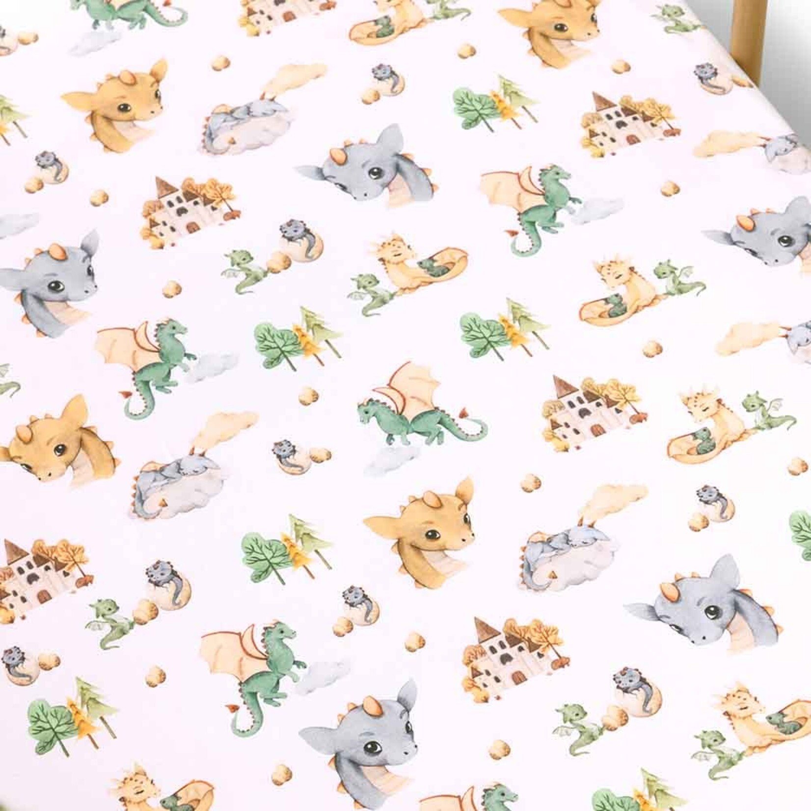 Snuggle Hunny Fitted Cot Sheet Dragon