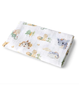 Snuggle Hunny Organic Muslin wrap-Dragon