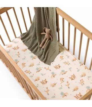 Snuggle Hunny Fitted Cot Sheet Kanga