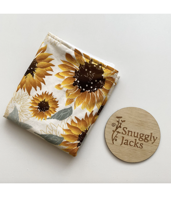 Snuggly Jacks Sunflowers Burp Cloth