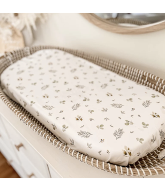 Snuggly Jacks Eucalypt Fall Organic Cotton Bassinet Sheet / Change Mat Cover