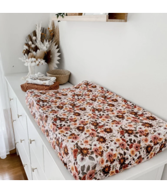 Snuggly Jacks Blithe Floral Bassinet Sheet / Change Mat Cover