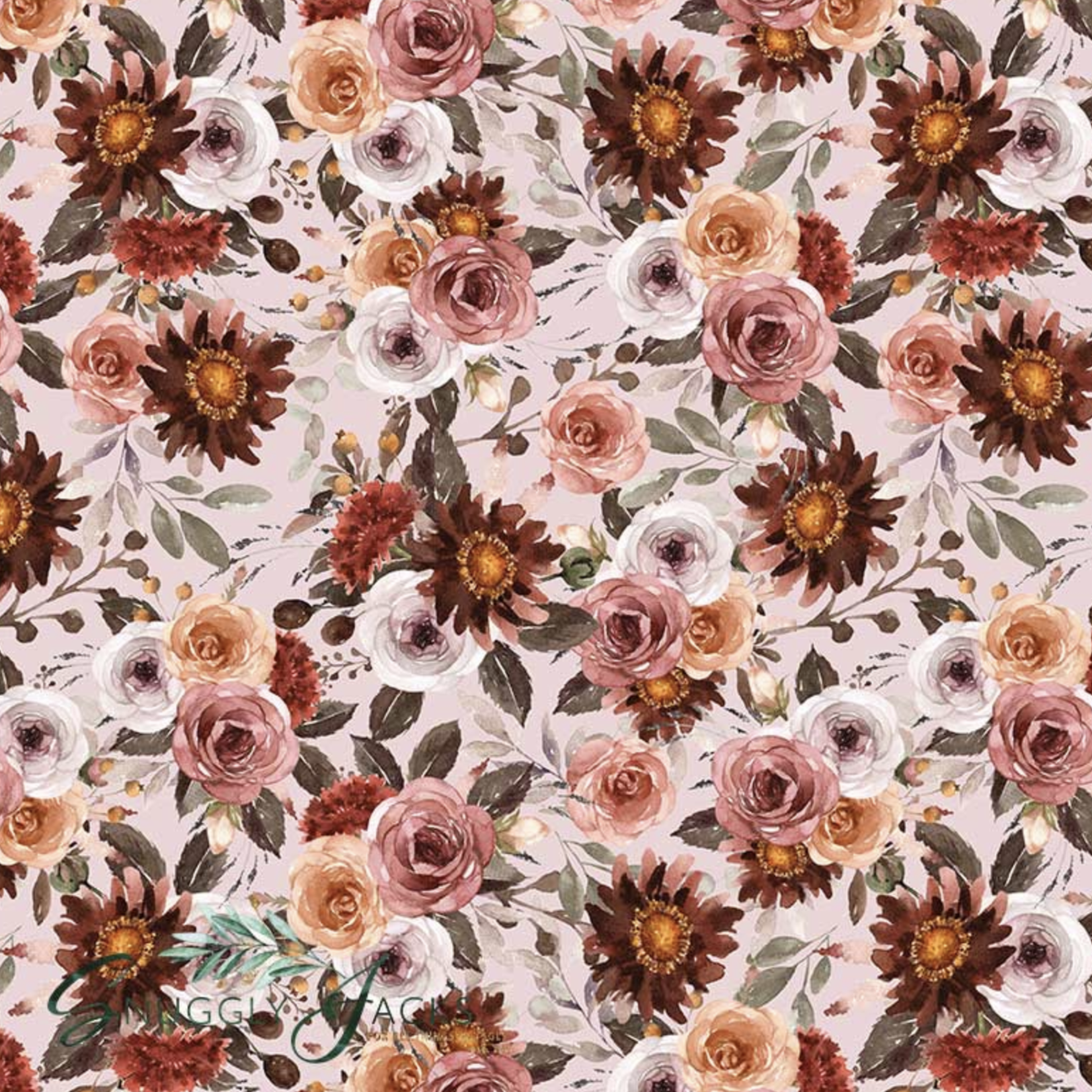 Snuggly Jacks Blithe Floral Bassinet Sheet / Change Mat Cover