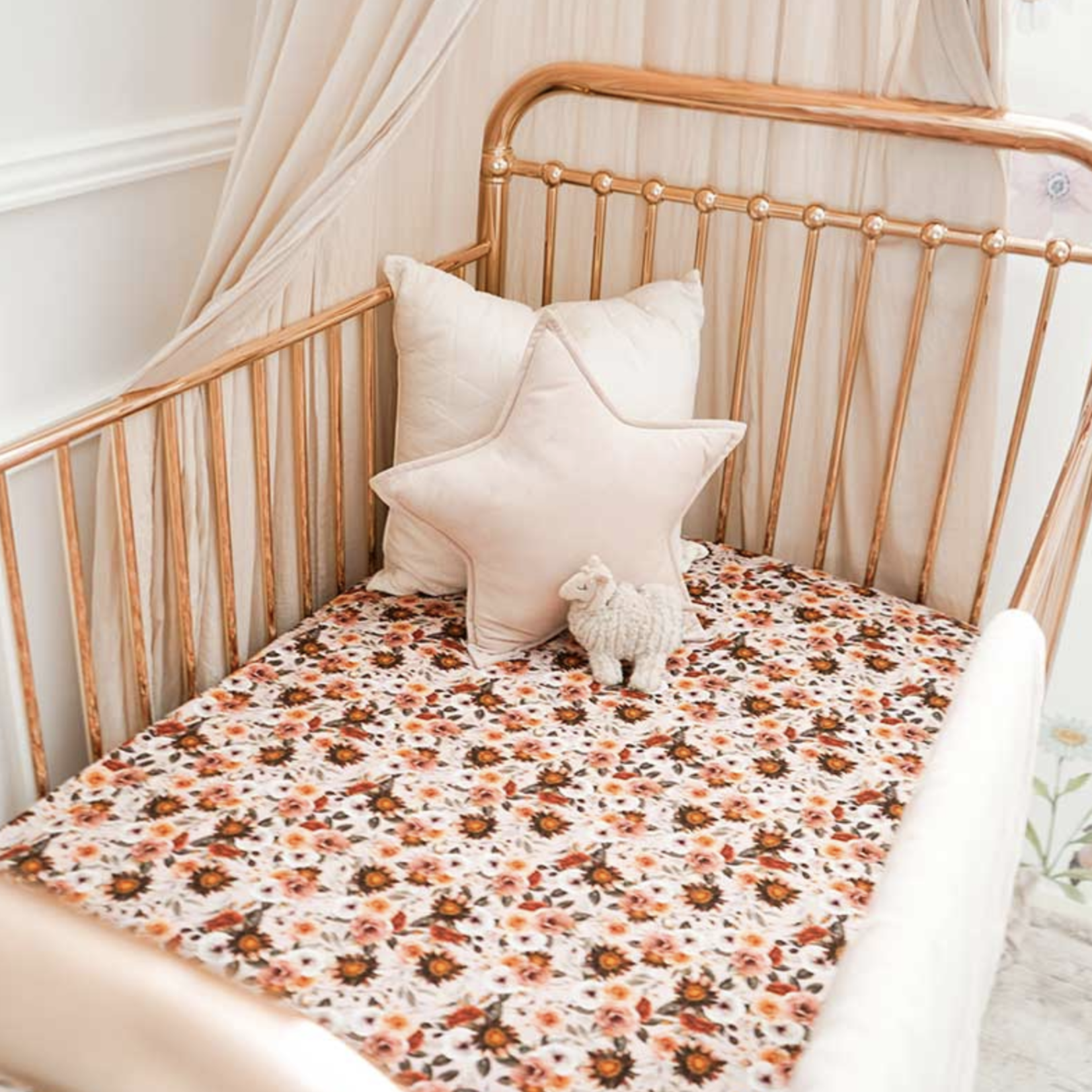 Snuggly Jacks Blithe Floral Fitted Cot Sheet