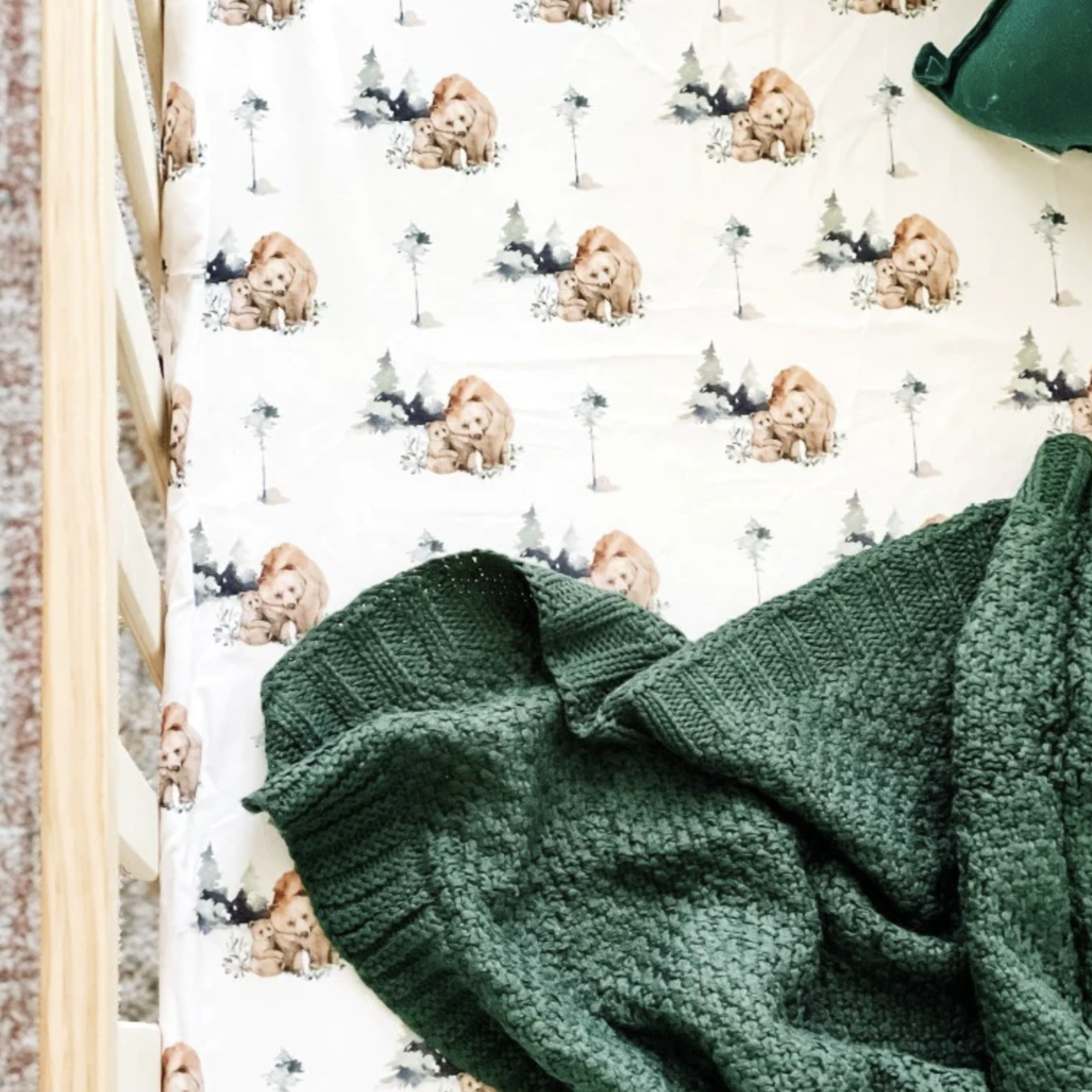 Snuggly Jacks Grizzly Fitted Cot Sheet
