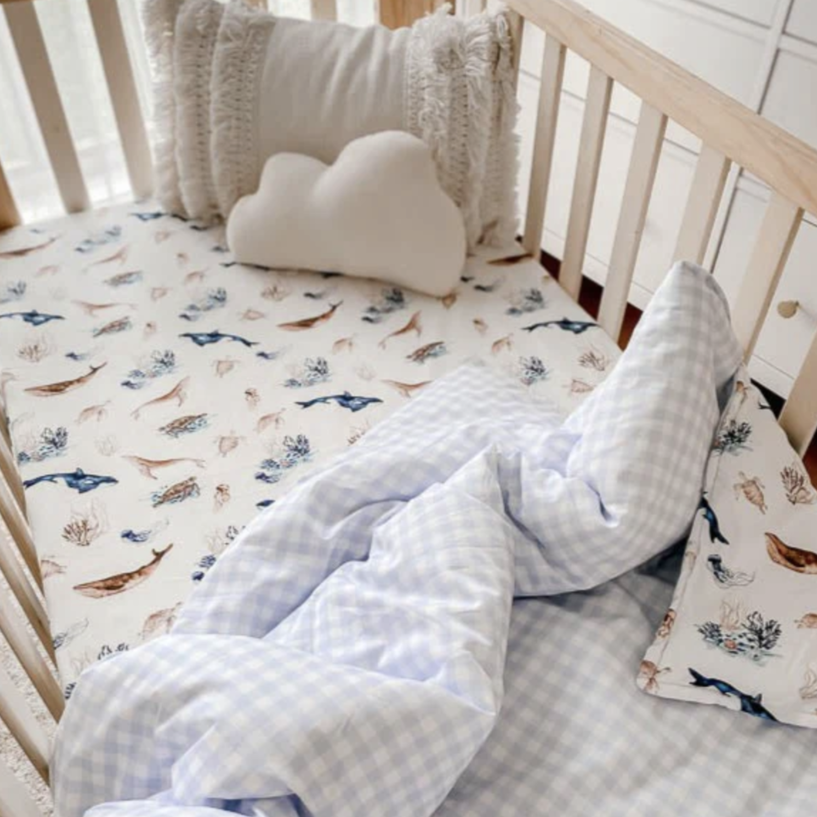 Snuggly Jacks Ocean Fall Fitted Cot Sheet