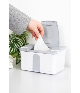 Ubbi Wipes Warmer - White/Grey