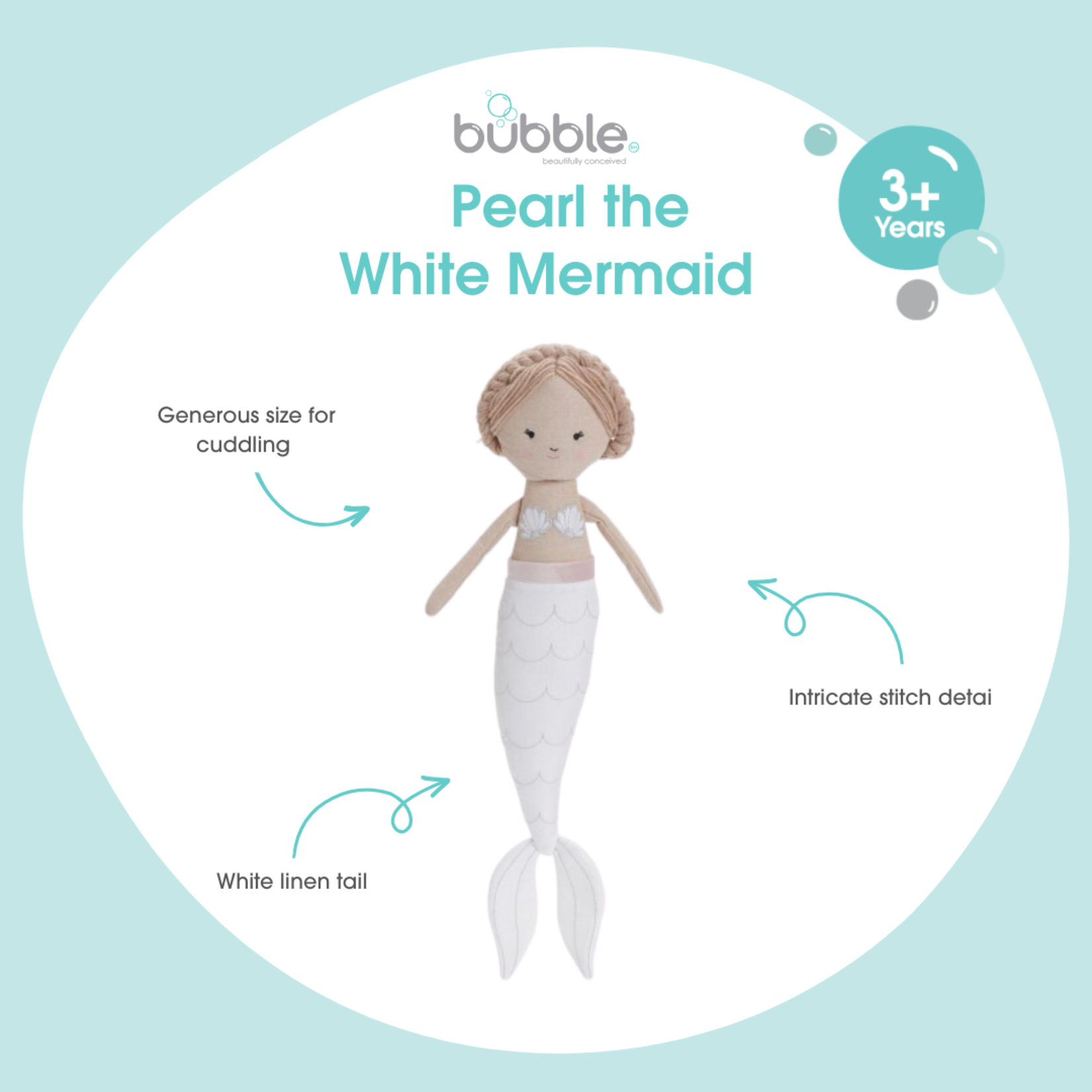 Bubble Pearl the White Mermaid