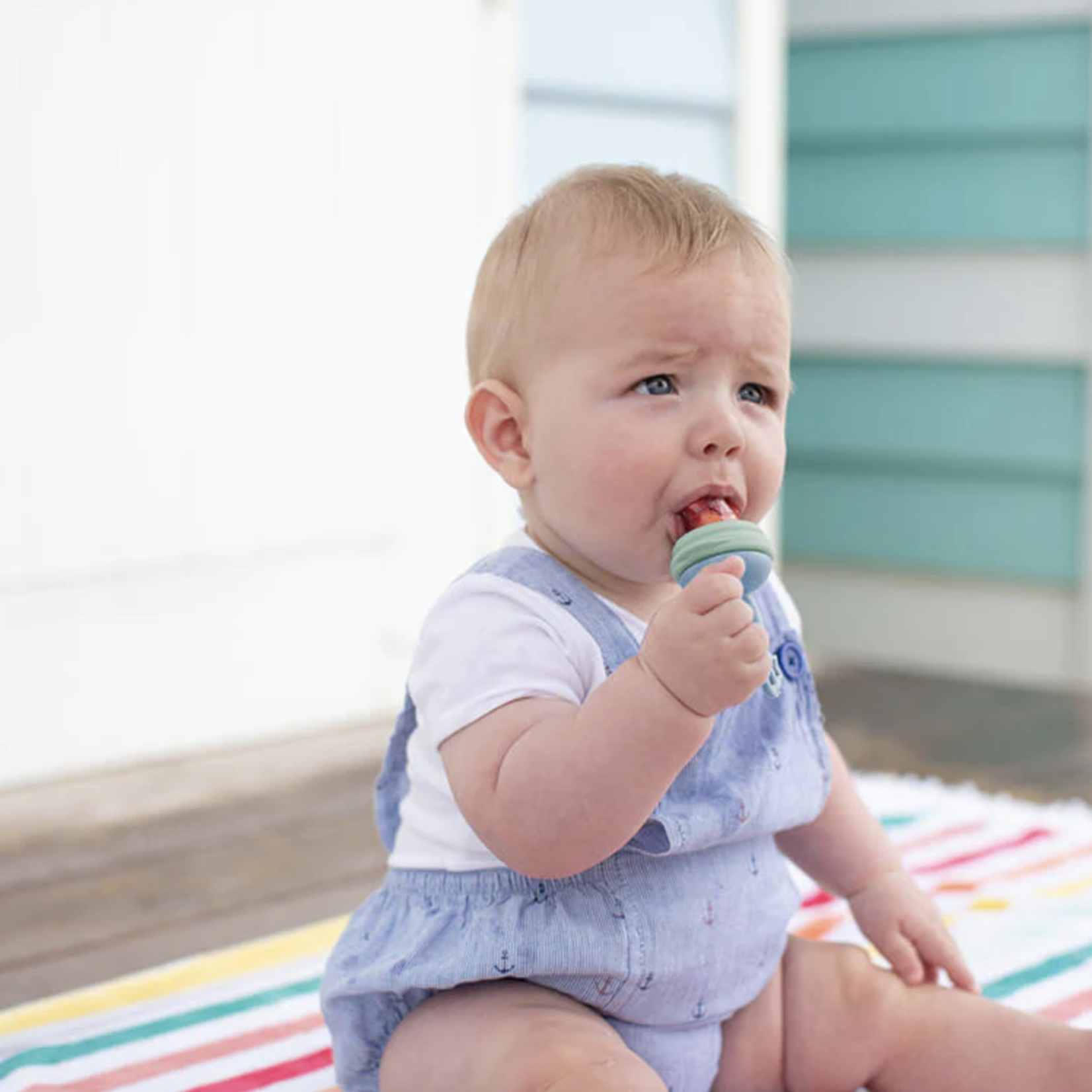 Cherub Baby SILICONE FRESH FOOD FEEDER - CERULEAN/SAGE