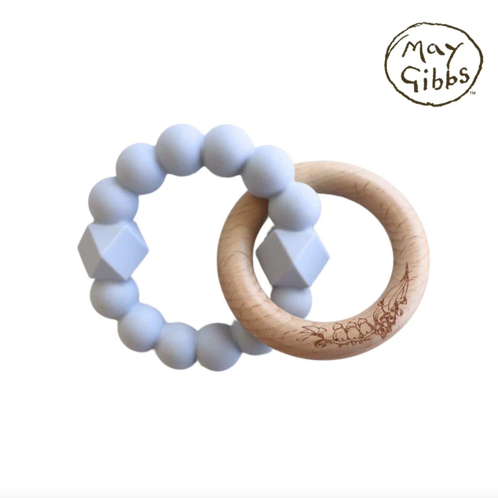 Jellystone Designs May Gibbs Moon Teether-Soft Blue