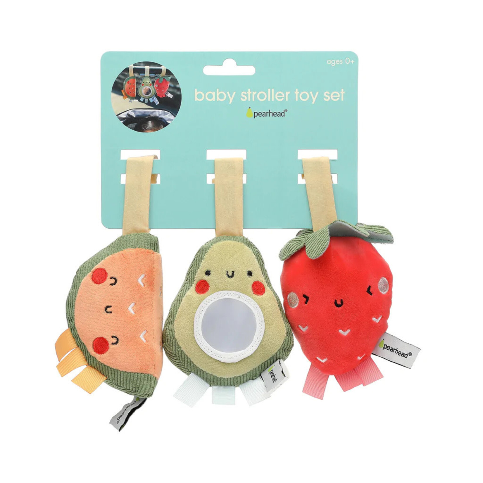 Pearhead STROLLER TOY SET OF 3 - FRUIT
