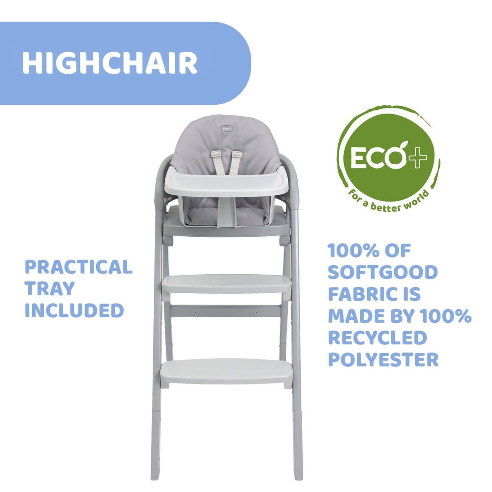 Chicco JUVENILE Crescendo Up Highchair Turin Grey