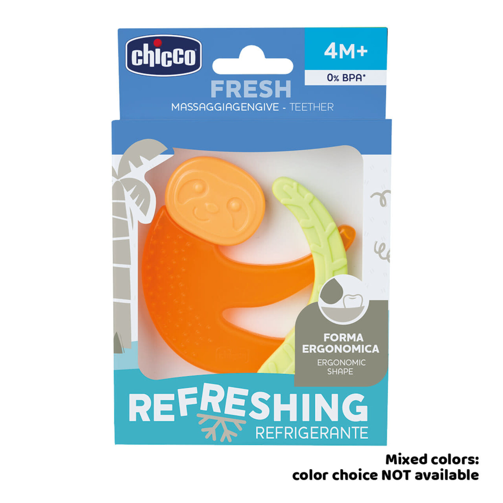Chicco NURSING Teether:Fresh Mix 4m+ Teether Sloth/Monkey
