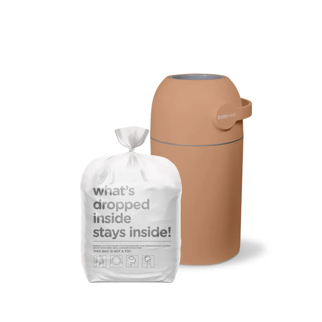 BabyRest Aster Nappy Bin Terracotta Whole Bubs