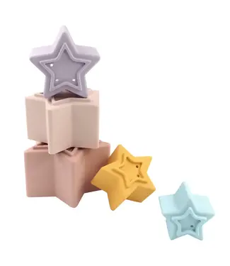 Living Textiles Playground Silicone Nesting Stars - Multi