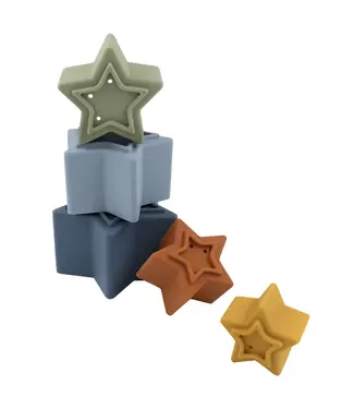 Living Textiles Playground Silicone Nesting Stars - Multi Blue