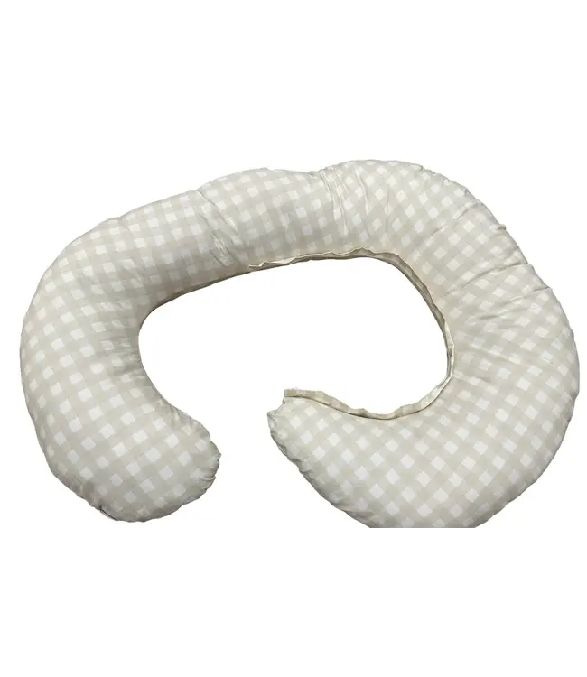 Baby Studio ultimate body pillow / breast feeding pillow - gingham beige