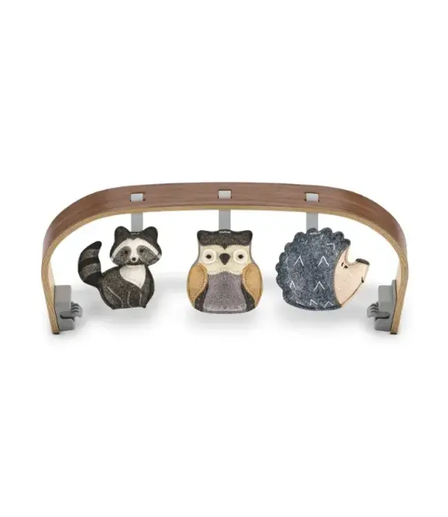 Uppababy Mira Bouncer Forest Fun Toy Bar – Grey | Walnut Wood