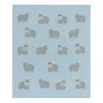 Living Textiles 100% Cotton Whimsical Hippo Baby Blanket