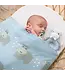 Living Textiles 100% Cotton Whimsical Hippo Baby Blanket