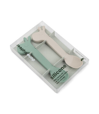 Done by Deer Silicone Spoon 2-Pack Lalee Green