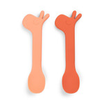 Done by Deer Silicone Spoon 2-Pack Lalee Papaya